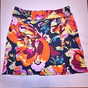 Title Nine Floral Women's Athletic Skirt Tennis Golf Preppy Size Large